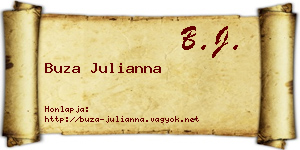 Buza Julianna névjegykártya